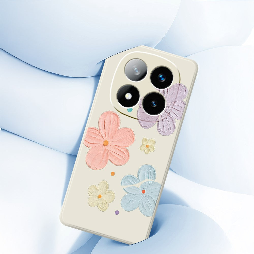 For Xiaomi Redmi Note 15 Pro+ 5G (Global)  /  Poco M8 Pro 5G Case Four Color Flowers Pattern Printing Straight Edge TPU Phone Back Cover