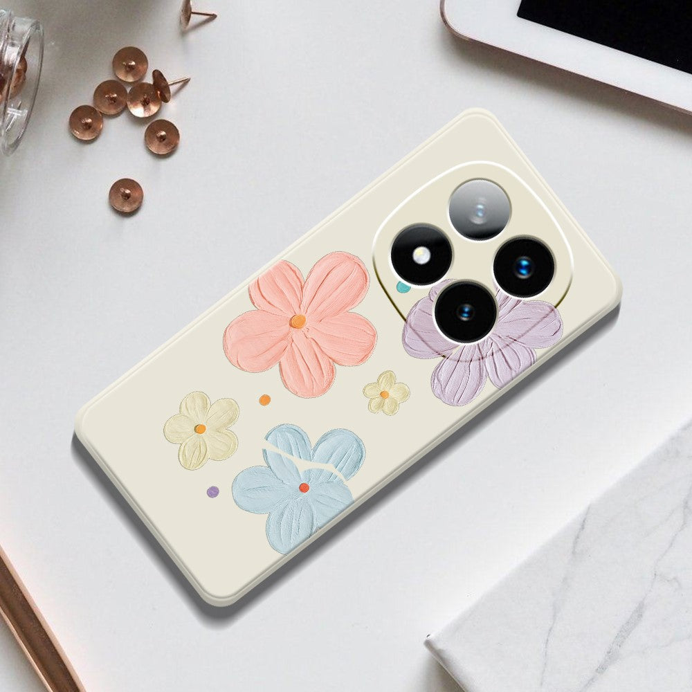 For Xiaomi Redmi Note 15 Pro+ 5G (Global)  /  Poco M8 Pro 5G Case Four Color Flowers Pattern Printing Straight Edge TPU Phone Back Cover