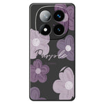 For Xiaomi Redmi Note 15 Pro+ 5G (Global)  /  Poco M8 Pro 5G Case Purple Flower Pattern Printing Straight Edge TPU Phone Back Cover