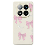 For Xiaomi Redmi Note 15 Pro+ 5G (Global)  /  Poco M8 Pro 5G Case Pink Bows Pattern Printing Straight Edge TPU Phone Back Cover