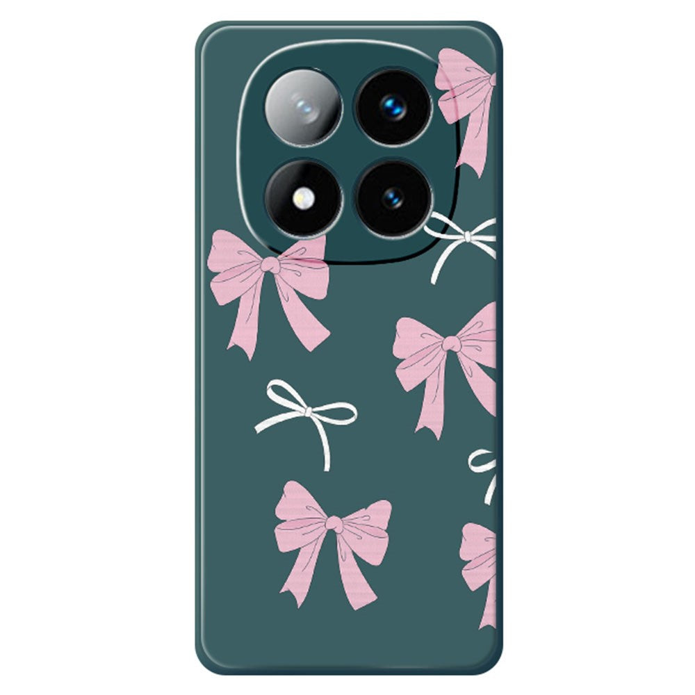 For Xiaomi Redmi Note 15 Pro+ 5G (Global)  /  Poco M8 Pro 5G Case Pink Bows Pattern Printing Straight Edge TPU Phone Back Cover