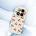 For Xiaomi Redmi Note 15 Pro+ 5G (Global)  /  Poco M8 Pro 5G Case Cherry Pattern Printing Straight Edge TPU Phone Back Cover