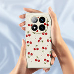 For Xiaomi Redmi Note 15 Pro+ 5G (Global)  /  Poco M8 Pro 5G Case Cherry Pattern Printing Straight Edge TPU Phone Back Cover