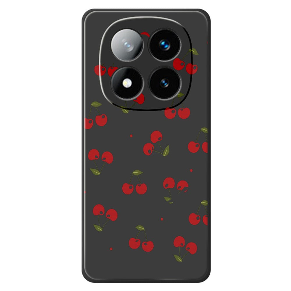 For Xiaomi Redmi Note 15 Pro+ 5G (Global)  /  Poco M8 Pro 5G Case Cherry Pattern Printing Straight Edge TPU Phone Back Cover