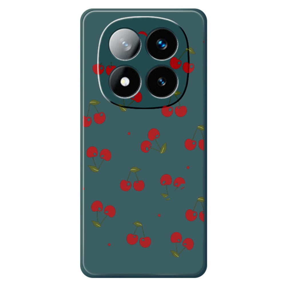 For Xiaomi Redmi Note 15 Pro+ 5G (Global)  /  Poco M8 Pro 5G Case Cherry Pattern Printing Straight Edge TPU Phone Back Cover