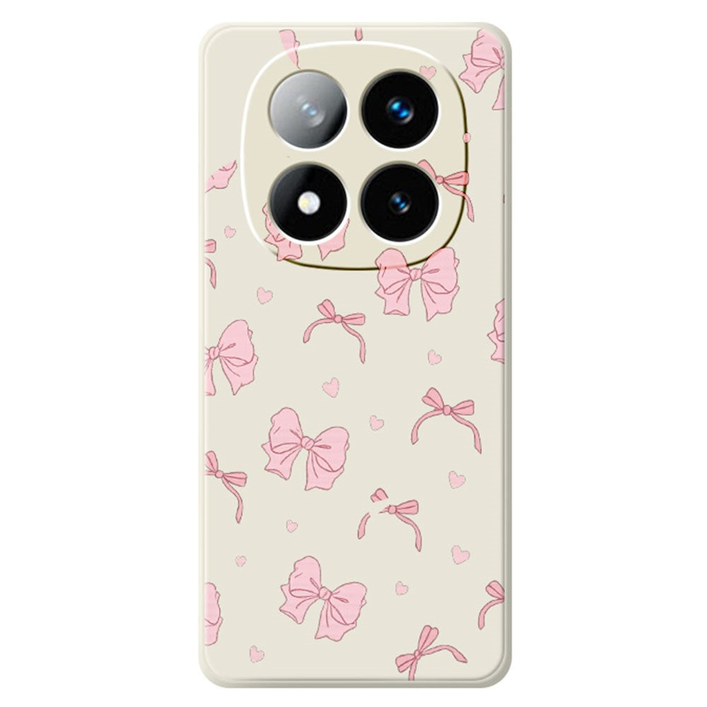 For Xiaomi Redmi Note 15 Pro+ 5G (Global)  /  Poco M8 Pro 5G Case Pink Bow Love Pattern Printing Straight Edge TPU Phone Back Cover