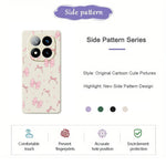 For Xiaomi Redmi Note 15 Pro+ 5G (Global)  /  Poco M8 Pro 5G Case Pink Bow Love Pattern Printing Straight Edge TPU Phone Back Cover