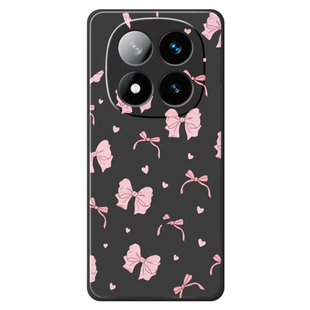 For Xiaomi Redmi Note 15 Pro+ 5G (Global)  /  Poco M8 Pro 5G Case Pink Bow Love Pattern Printing Straight Edge TPU Phone Back Cover