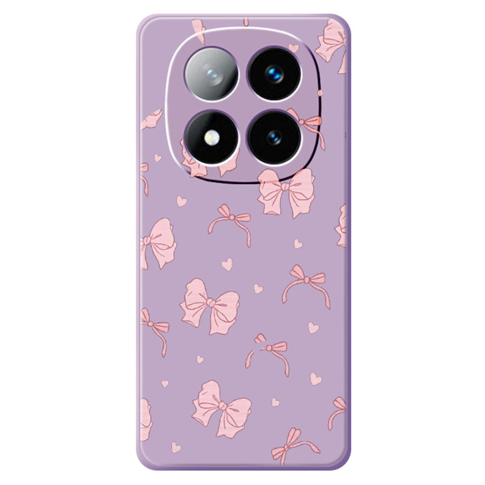For Xiaomi Redmi Note 15 Pro+ 5G (Global)  /  Poco M8 Pro 5G Case Pink Bow Love Pattern Printing Straight Edge TPU Phone Back Cover