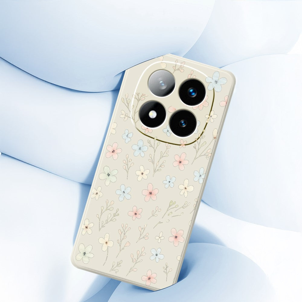 For Xiaomi Redmi Note 15 Pro+ 5G (Global)  /  Poco M8 Pro 5G Case Small Flower Branches Pattern Printing Straight Edge TPU Phone Back Cover
