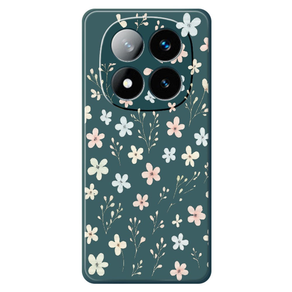 For Xiaomi Redmi Note 15 Pro+ 5G (Global)  /  Poco M8 Pro 5G Case Small Flower Branches Pattern Printing Straight Edge TPU Phone Back Cover