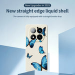 For Xiaomi Redmi Note 15 Pro 4G (Global) Case Blue Butterflies Pattern Printing Straight Edge TPU Phone Back Cover