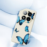 For Xiaomi Redmi Note 15 Pro 4G (Global) Case Blue Butterflies Pattern Printing Straight Edge TPU Phone Back Cover