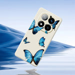 For Xiaomi Redmi Note 15 Pro 4G (Global) Case Blue Butterflies Pattern Printing Straight Edge TPU Phone Back Cover