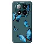 For Xiaomi Redmi Note 15 Pro 4G (Global) Case Blue Butterflies Pattern Printing Straight Edge TPU Phone Back Cover