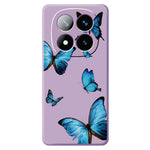 For Xiaomi Redmi Note 15 Pro 4G (Global) Case Blue Butterflies Pattern Printing Straight Edge TPU Phone Back Cover