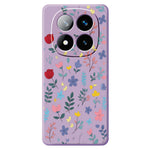 Xiaomi Redmi Note 15 Pro 4G (Global) Skal Färgglada Blommor Grenar Mönster Tryck Rak Kant TPU mobil Baksida