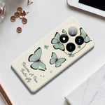 For Xiaomi Redmi Note 15 Pro 4G (Global) Case Green Butterfly Pattern Printing Straight Edge TPU Phone Back Cover