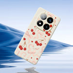 For Xiaomi Redmi Note 15 Pro 4G (Global) Case Big Bow Cherry Pattern Printing Straight Edge TPU Phone Back Cover