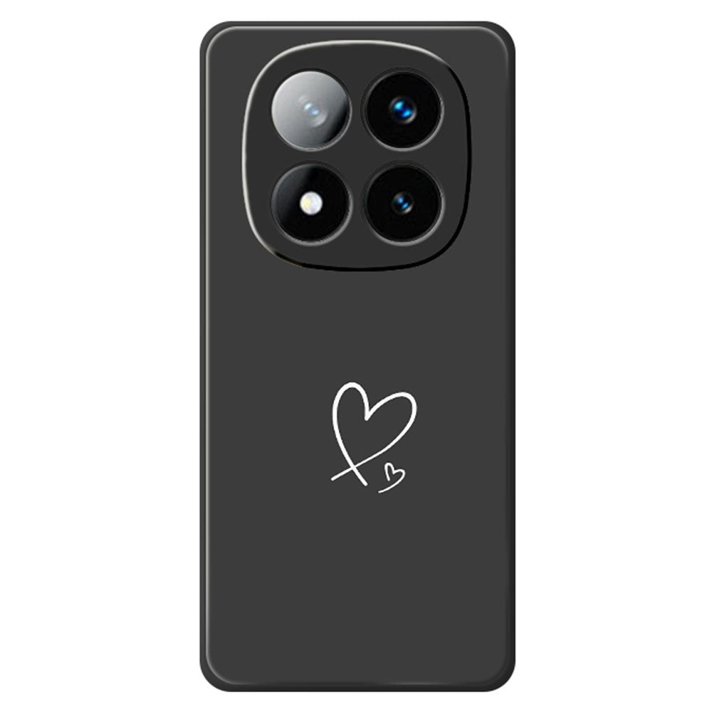 For Xiaomi Redmi Note 15 Pro 4G (Global) Case White Love Pattern Printing Straight Edge TPU Phone Back Cover