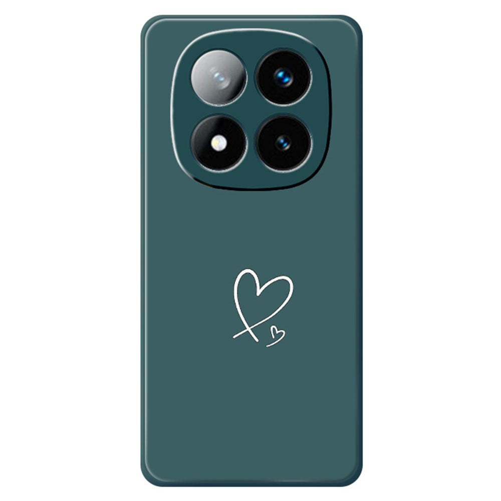 For Xiaomi Redmi Note 15 Pro 4G (Global) Case White Love Pattern Printing Straight Edge TPU Phone Back Cover