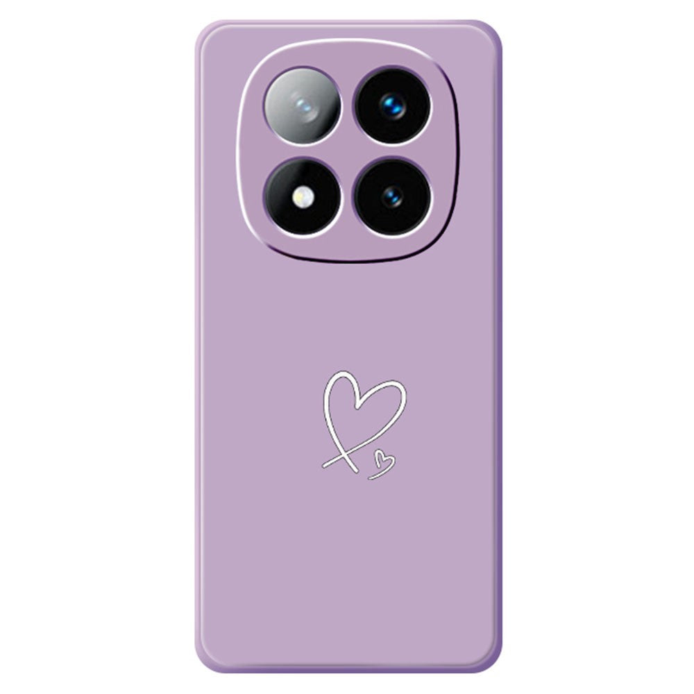 For Xiaomi Redmi Note 15 Pro 4G (Global) Case White Love Pattern Printing Straight Edge TPU Phone Back Cover