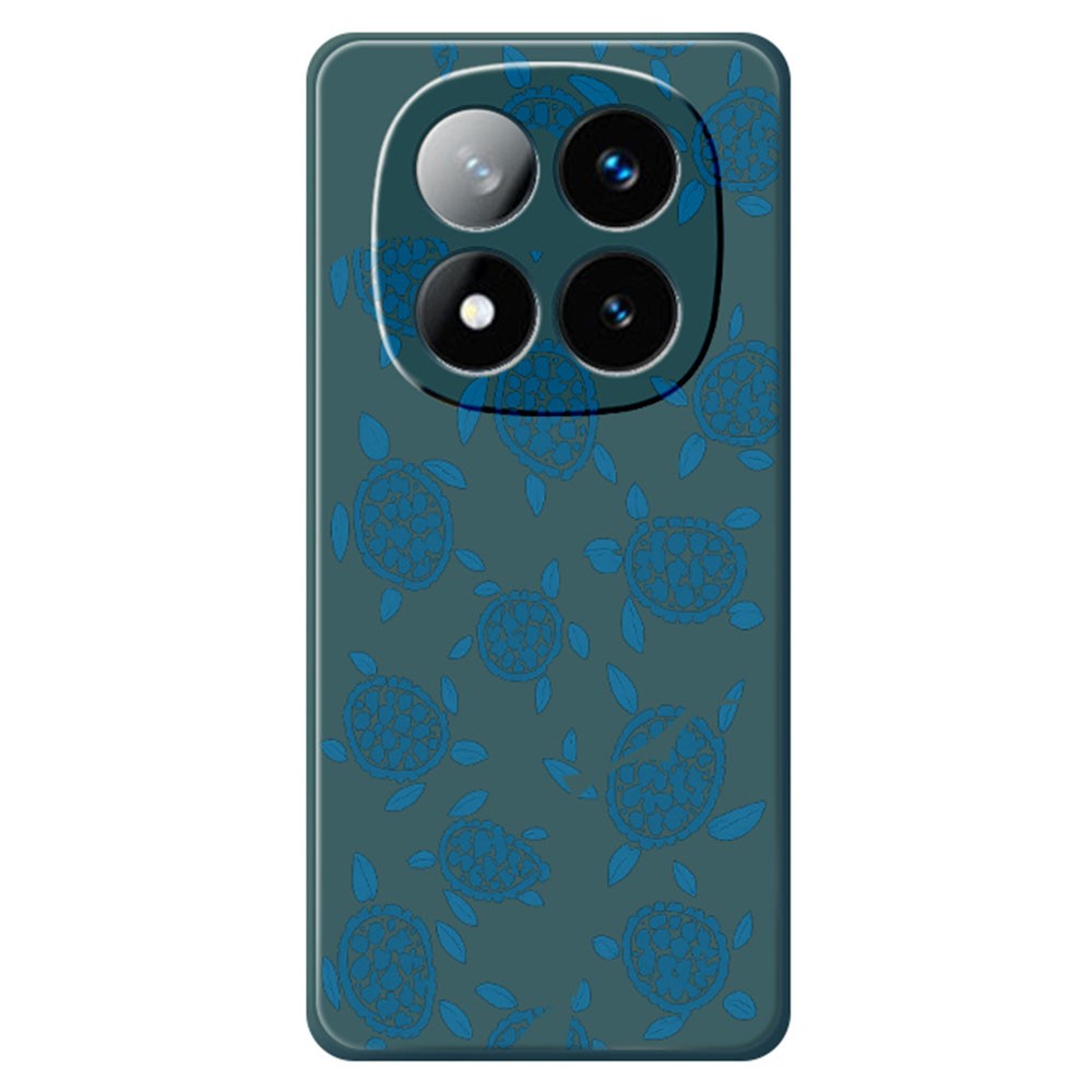 For Xiaomi Redmi Note 15 Pro 4G (Global) Case Blue Turtle Pattern Printing Straight Edge TPU Phone Back Cover