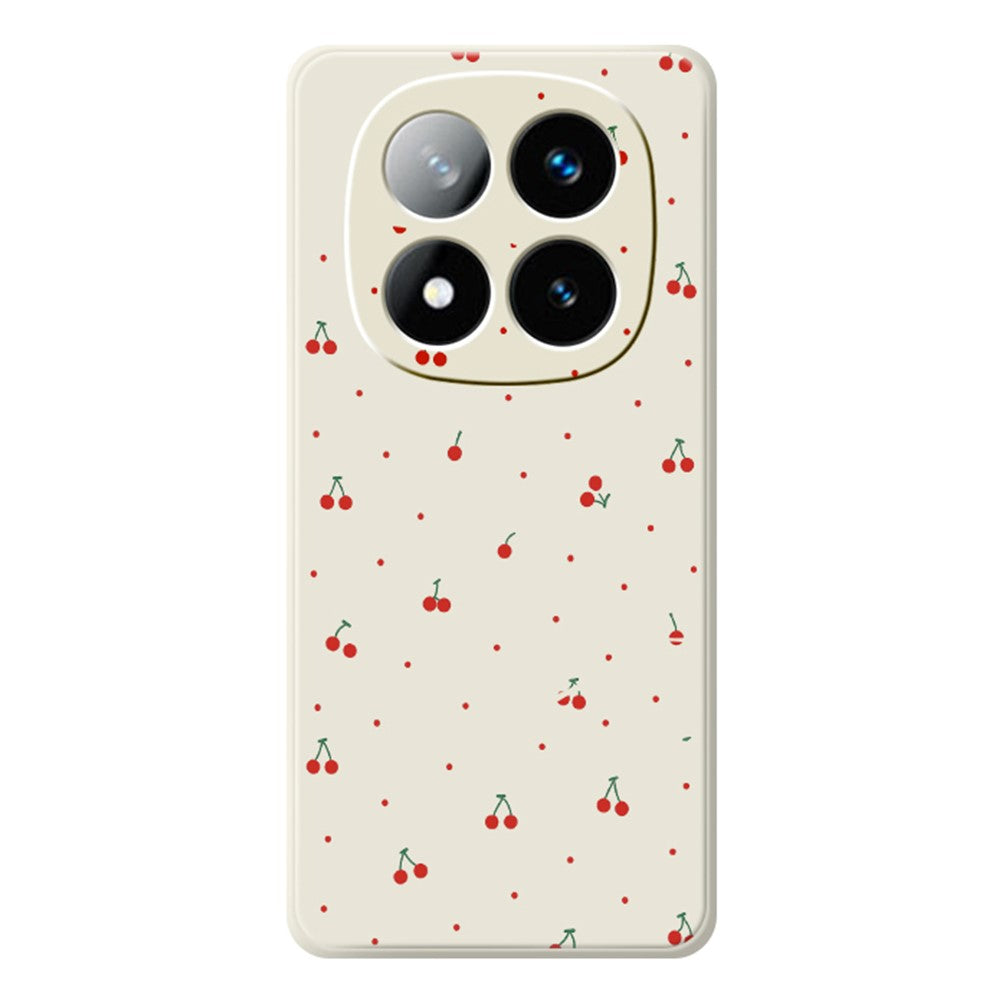 For Xiaomi Redmi Note 15 Pro 4G (Global) Case Red Cherry Pattern Printing Straight Edge TPU Phone Back Cover