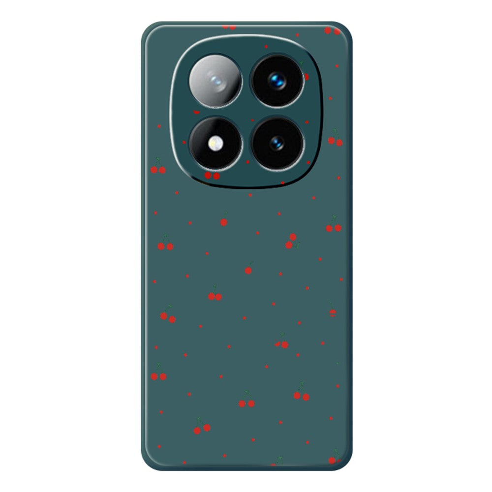 For Xiaomi Redmi Note 15 Pro 4G (Global) Case Red Cherry Pattern Printing Straight Edge TPU Phone Back Cover