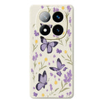 For Xiaomi Redmi Note 15 Pro 4G (Global) Case Purple Butterflies Pattern Printing Straight Edge TPU Phone Back Cover