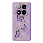 For Xiaomi Redmi Note 15 Pro 4G (Global) Case Purple Butterflies Pattern Printing Straight Edge TPU Phone Back Cover