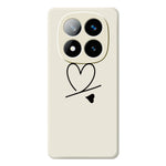 For Xiaomi Redmi Note 15 Pro 4G (Global) Case Black Love Pattern Printing Straight Edge TPU Phone Back Cover