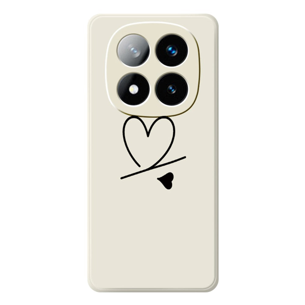 For Xiaomi Redmi Note 15 Pro 4G (Global) Case Black Love Pattern Printing Straight Edge TPU Phone Back Cover