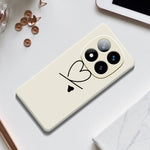 For Xiaomi Redmi Note 15 Pro 4G (Global) Case Black Love Pattern Printing Straight Edge TPU Phone Back Cover