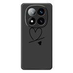 For Xiaomi Redmi Note 15 Pro 4G (Global) Case Black Love Pattern Printing Straight Edge TPU Phone Back Cover