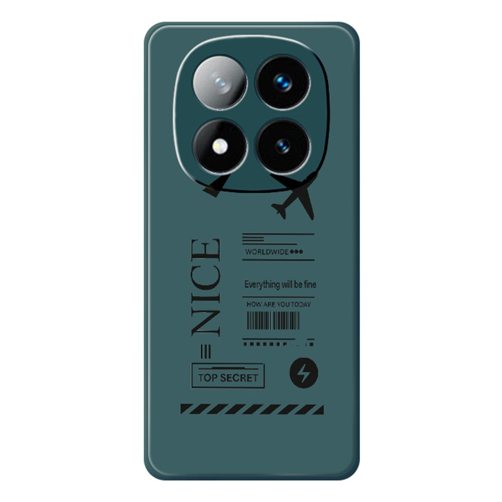 Xiaomi Redmi Note 15 Pro 4G (Global) skal, boardingbiljettmönster, tryck med rak kant, TPU-baksida