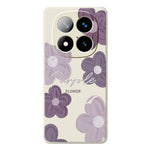 For Xiaomi Redmi Note 15 Pro 4G (Global) Case Purple Flower Pattern Printing Straight Edge TPU Phone Back Cover