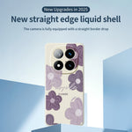 For Xiaomi Redmi Note 15 Pro 4G (Global) Case Purple Flower Pattern Printing Straight Edge TPU Phone Back Cover
