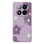 For Xiaomi Redmi Note 15 Pro 4G (Global) Case Purple Flower Pattern Printing Straight Edge TPU Phone Back Cover
