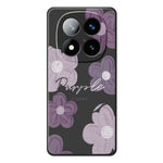 For Xiaomi Redmi Note 15 Pro 4G (Global) Case Purple Flower Pattern Printing Straight Edge TPU Phone Back Cover