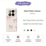 For Xiaomi Redmi Note 15 Pro 4G (Global) Case Pink Bows Pattern Printing Straight Edge TPU Phone Back Cover