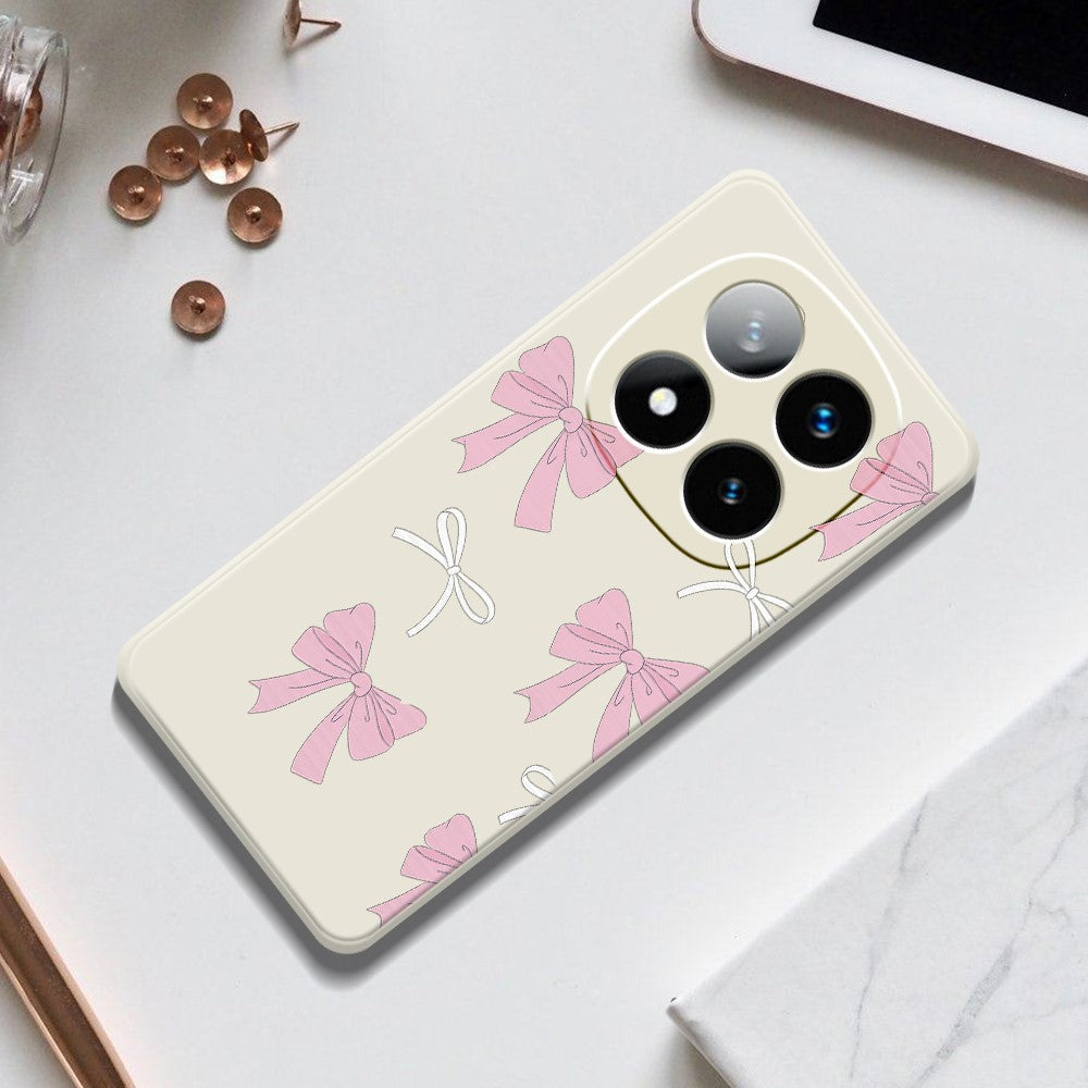For Xiaomi Redmi Note 15 Pro 4G (Global) Case Pink Bows Pattern Printing Straight Edge TPU Phone Back Cover