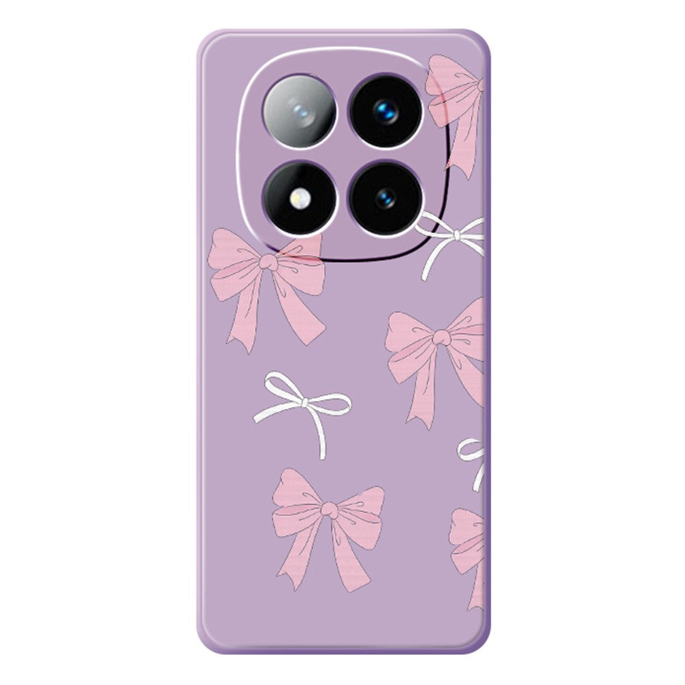For Xiaomi Redmi Note 15 Pro 4G (Global) Case Pink Bows Pattern Printing Straight Edge TPU Phone Back Cover