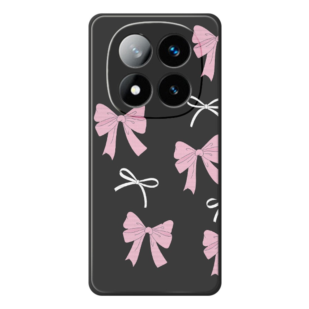 For Xiaomi Redmi Note 15 Pro 4G (Global) Case Pink Bows Pattern Printing Straight Edge TPU Phone Back Cover