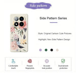 For Xiaomi Redmi Note 15 Pro 4G (Global) Case Big Flowers Pattern Printing Straight Edge TPU Phone Back Cover