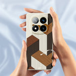 For Xiaomi Redmi Note 15 Pro 4G (Global) Case Geometric Wood Grain Pattern Printing Straight Edge TPU Phone Back Cover
