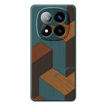 For Xiaomi Redmi Note 15 Pro 4G (Global) Case Geometric Wood Grain Pattern Printing Straight Edge TPU Phone Back Cover