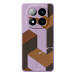 For Xiaomi Redmi Note 15 Pro 4G (Global) Case Geometric Wood Grain Pattern Printing Straight Edge TPU Phone Back Cover