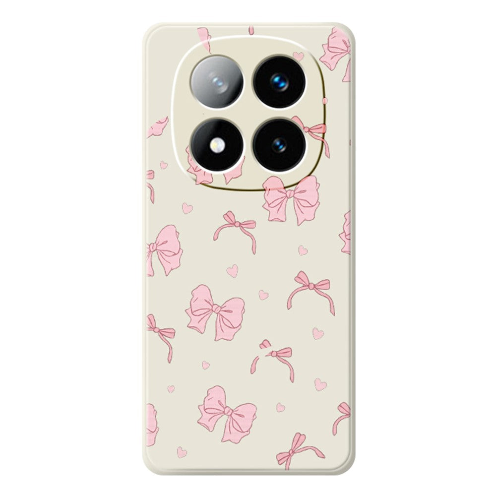 For Xiaomi Redmi Note 15 Pro 4G (Global) Case Pink Bow Love Pattern Printing Straight Edge TPU Phone Back Cover