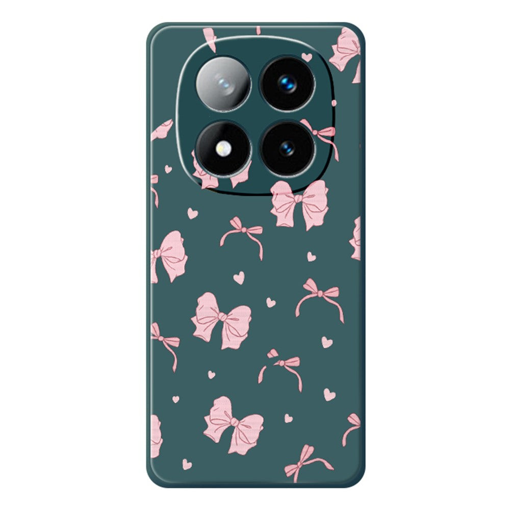For Xiaomi Redmi Note 15 Pro 4G (Global) Case Pink Bow Love Pattern Printing Straight Edge TPU Phone Back Cover